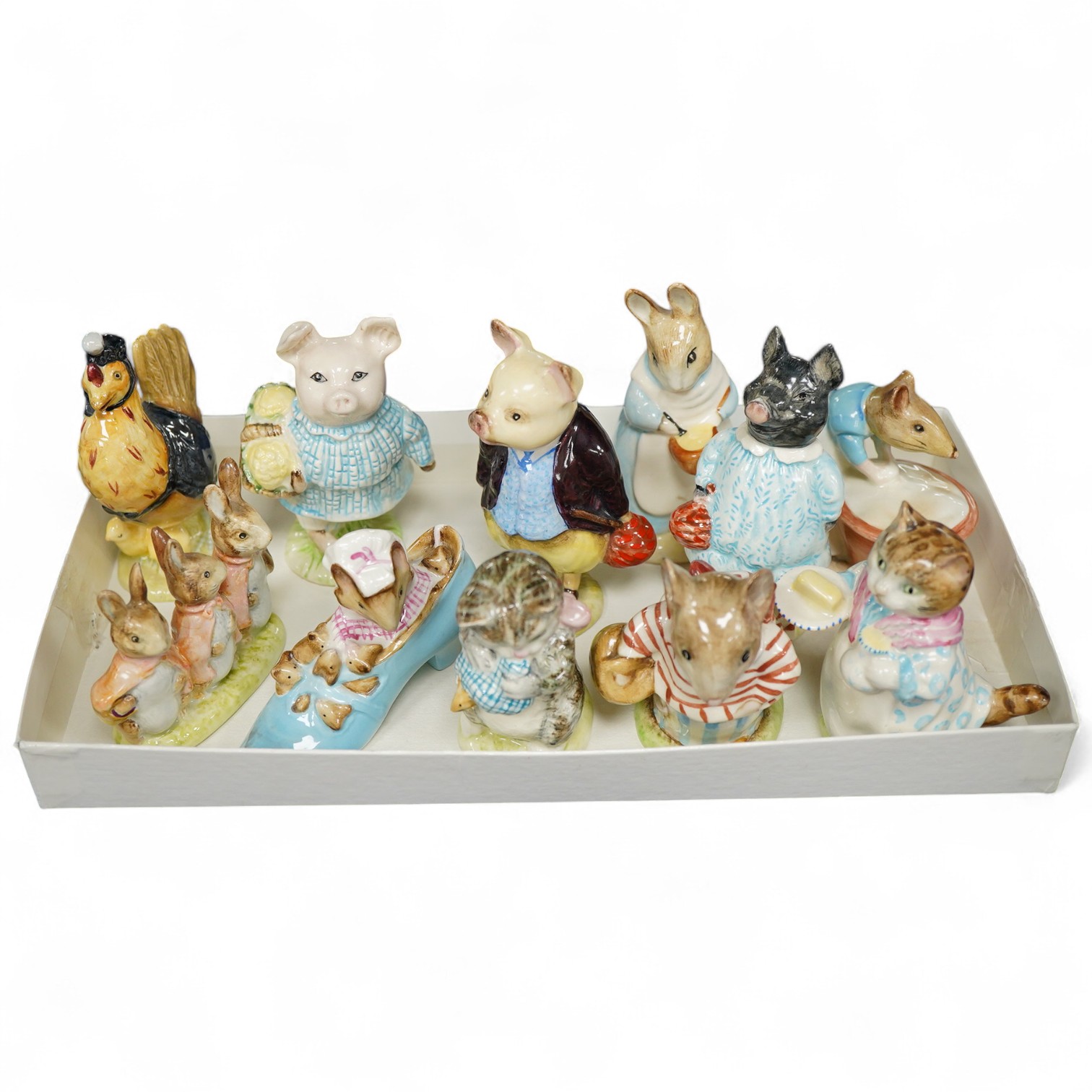Five Beswick Beatrix Potter characters, and six later Beswick Beatrix Potter figures. (11) largest 11cm high.